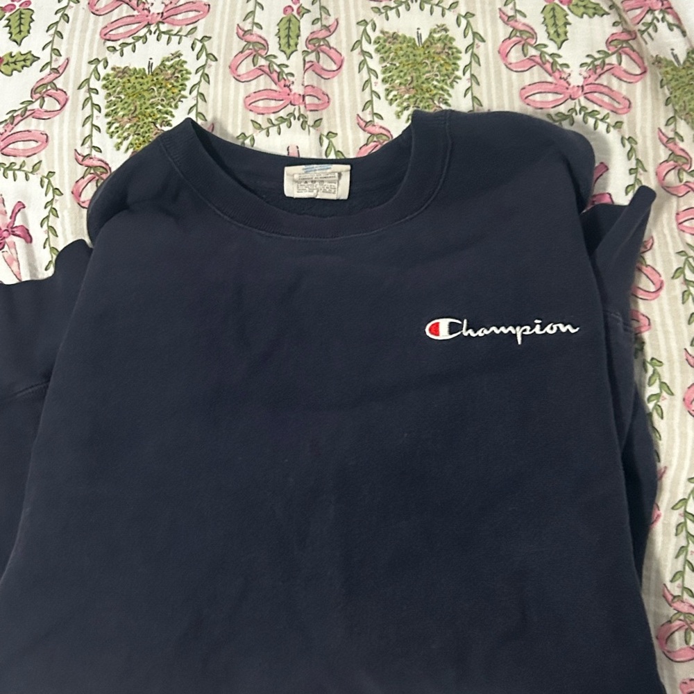 Champion Navy Reverse Weave Sweatshirt